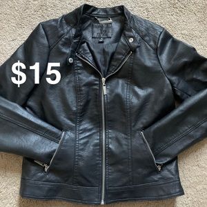 Black Faux Leather Jacket
